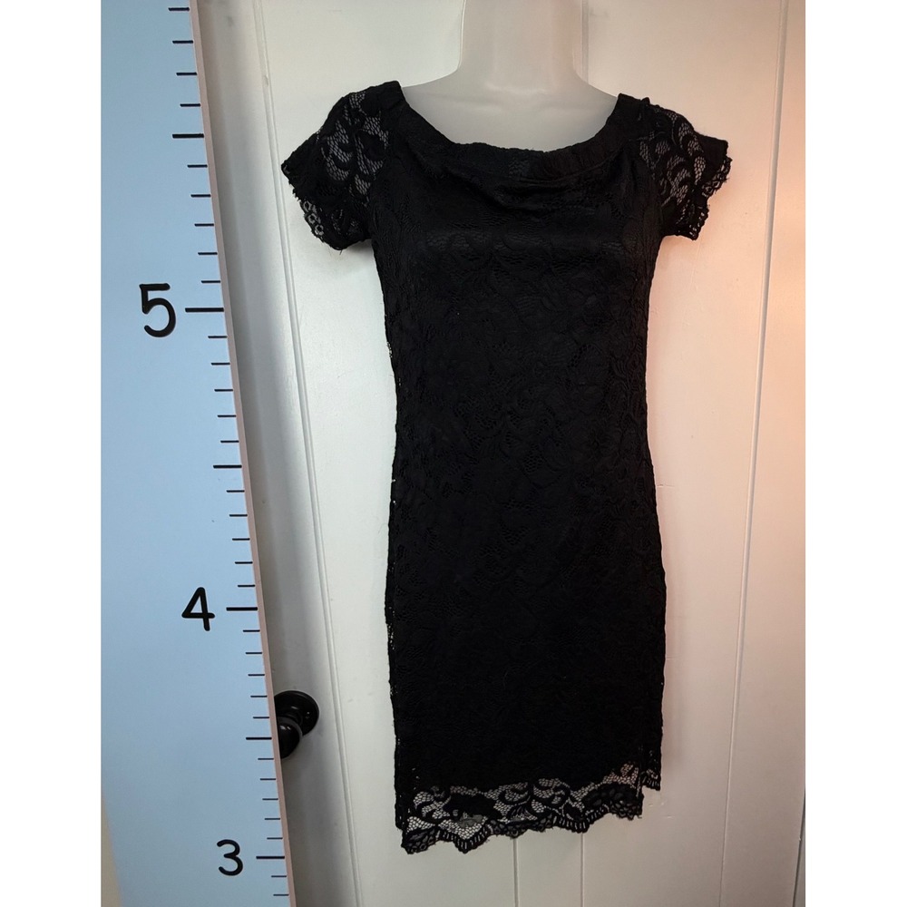 Love Encounter Black Lace Witchy Goth Mob Wife Mini Dress Medium Bodycon